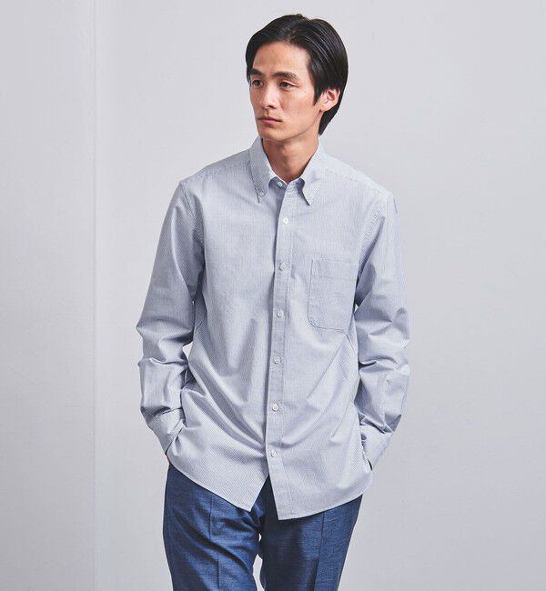 UNITED ARROWS「オーガニックコットン オックスフォード ストライプ ボタンダウン シャツ」|シャツ・ブラウス|