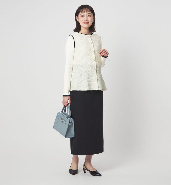 UNITED ARROWS green label relaxing「パイピング ペプラム ニット ジレ」|ベスト・ジレ|