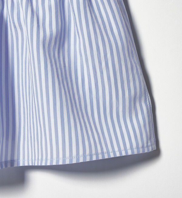 EMMEL REFINES「＜EMMEL REFINES＞EM ストライプ ギャザー ブラウス」|シャツ・ブラウス|