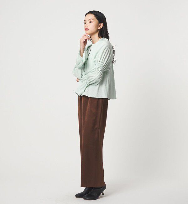 EMMEL REFINES「＜EMMEL REFINES＞EM フロントボタン ソデシャーリング ブラウス」|シャツ・ブラウス|