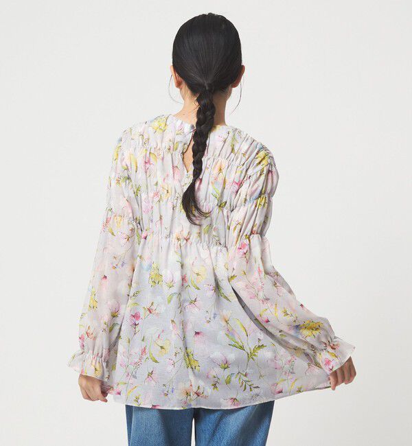 EMMEL REFINES「＜EMMEL REFINES＞EM フラワーシャーリング チュニック」|シャツ・ブラウス|