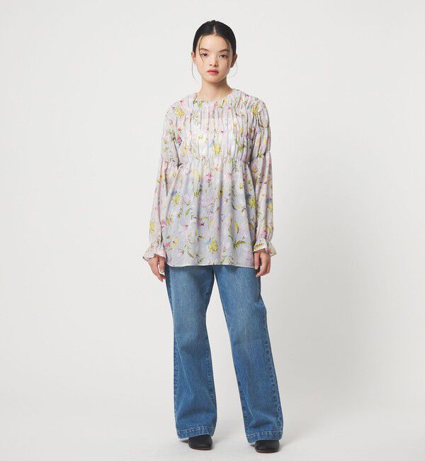 EMMEL REFINES「＜EMMEL REFINES＞EM フラワーシャーリング チュニック」|シャツ・ブラウス|