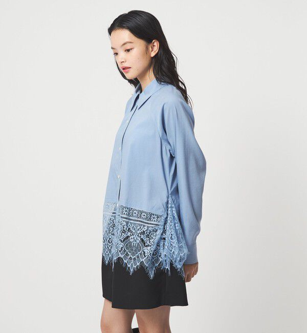 EMMEL REFINES「＜EMMEL REFINES＞EM レース レイヤー シャツ」|シャツ・ブラウス|