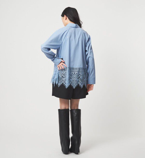 EMMEL REFINES「＜EMMEL REFINES＞EM レース レイヤー シャツ」|シャツ・ブラウス|