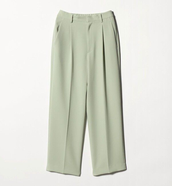 BEAUTY&YOUTH UNITED ARROWS「タックワイドストレートパンツ ウォッシャブル」|スラックス|LIME