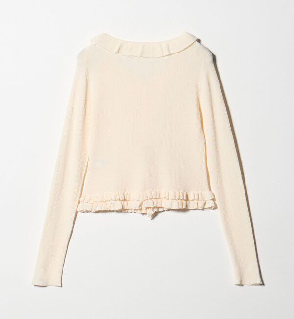 BEAUTY&YOUTH UNITED ARROWS「フリル フロントボタン カーディガン ウォッシャブル」|カーディガン|