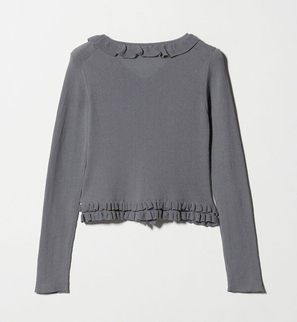 BEAUTY&YOUTH UNITED ARROWS「フリル フロントボタン カーディガン ウォッシャブル」|カーディガン|