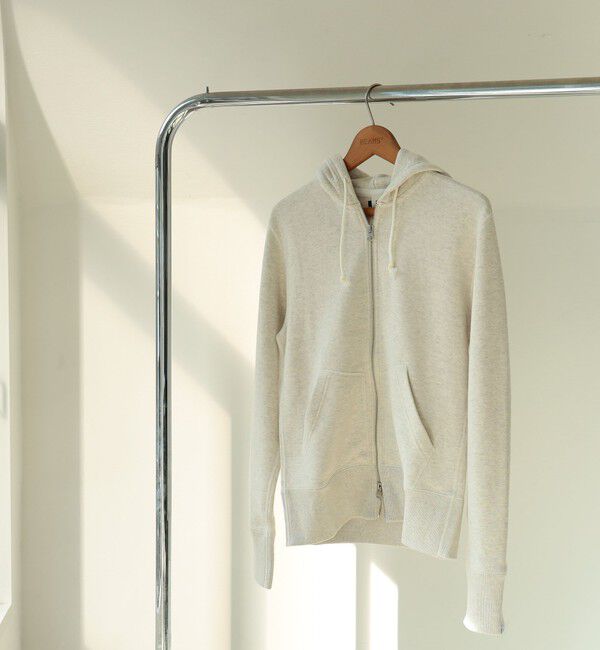 BEAMS PLUS「LOOPWHEELER / 別注 Slim Zip Sweat Hoody」|スウェット・ジャージ|OATMEAL