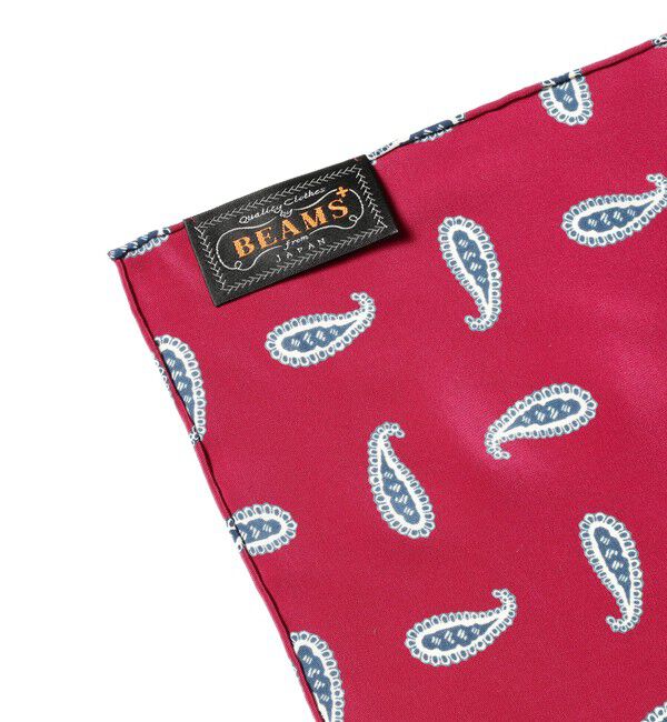 BEAMS PLUS「BEAMS PLUS / ペイズリー プリント シルク チーフ」|ハンカチ|