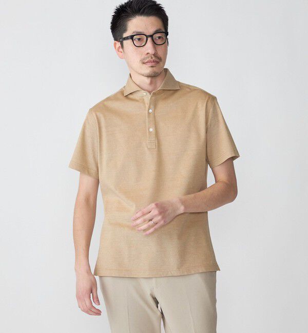 SHIPS「SHIPS：ALBINI 32ゲージ カノコ無地 ポロシャツ」|ポロシャツ|ライトイエロー