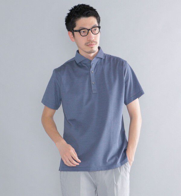 SHIPS「SHIPS：ALBINI 32ゲージ カノコ無地 ポロシャツ」|ポロシャツ|