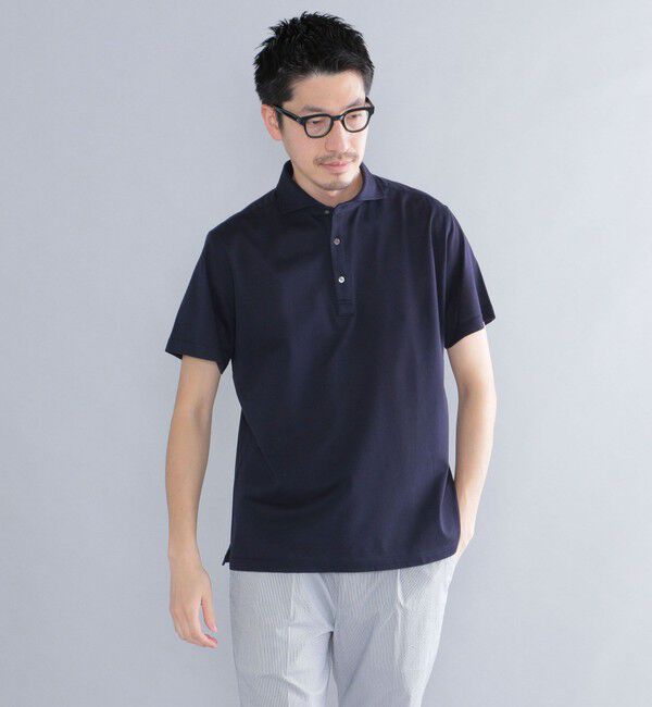 SHIPS「SHIPS：ALBINI 32ゲージ カノコ無地 ポロシャツ」|ポロシャツ|