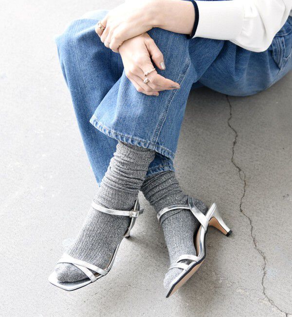 SHIPS any「SHIPS any: クロス ストラップ サンダル」|サンダル|シルバー