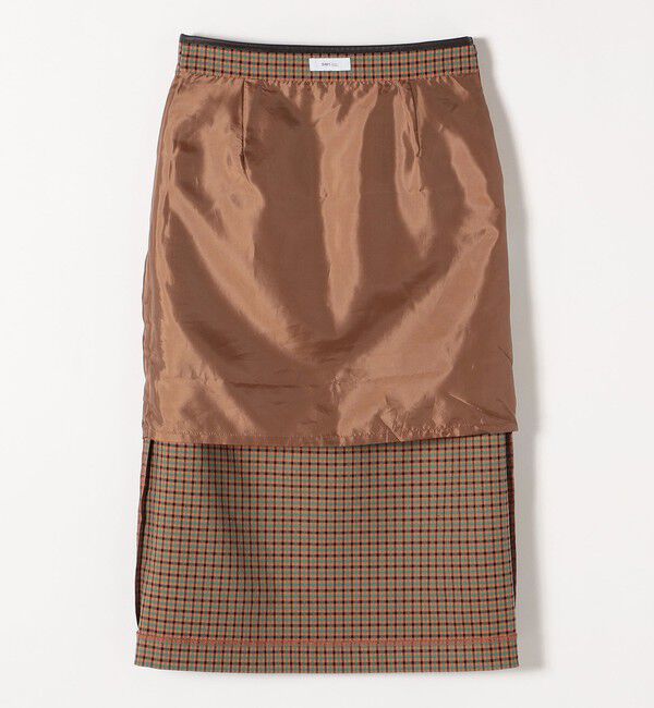 SHIPS any「SHIPS any:〈ウォッシャブル〉チェック スティック ミディ スカート」|タイト|