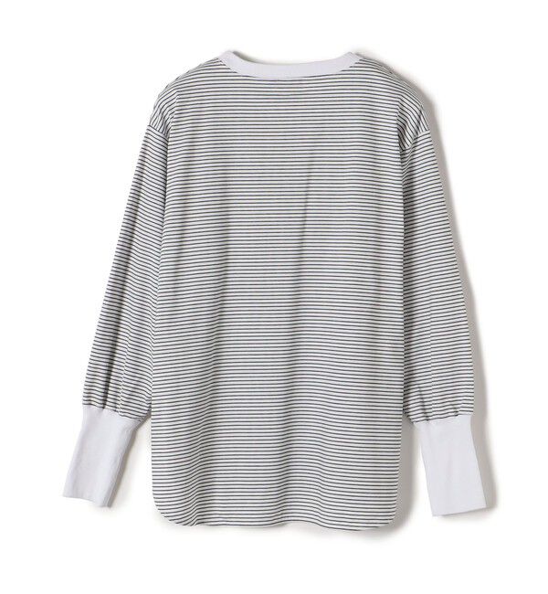 SHIPS for women「ロング リブ スリーブ カットソー  ボーダー / ソリッド」|Tシャツ・カットソー|