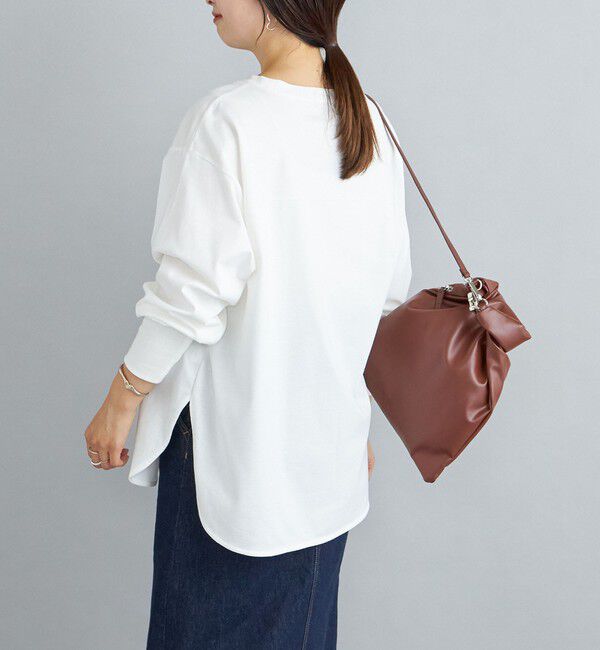 SHIPS for women「ロング リブ スリーブ カットソー  ボーダー / ソリッド」|Tシャツ・カットソー|