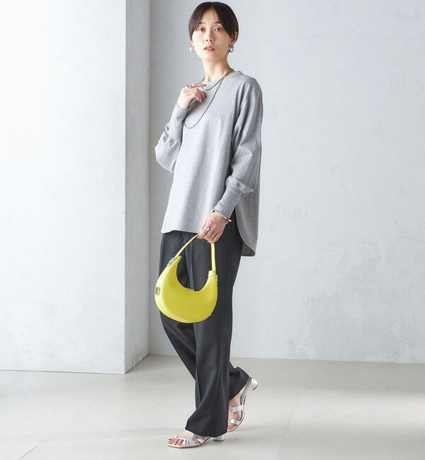 SHIPS for women「ロング リブ スリーブ カットソー  ボーダー / ソリッド」|Tシャツ・カットソー|