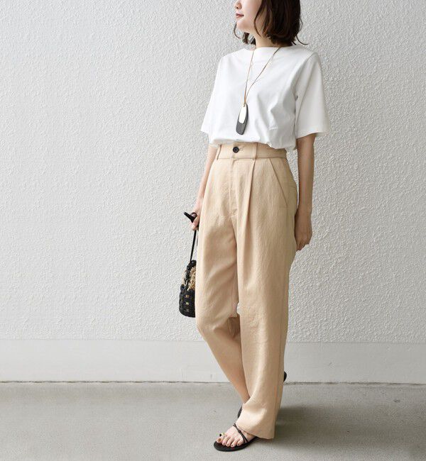 SHIPS for women「【WEB限定】〈ネックが選べる2サイズ展開〉オーガニックコットン バリエーションネック TEE」|Tシャツ・カットソー|