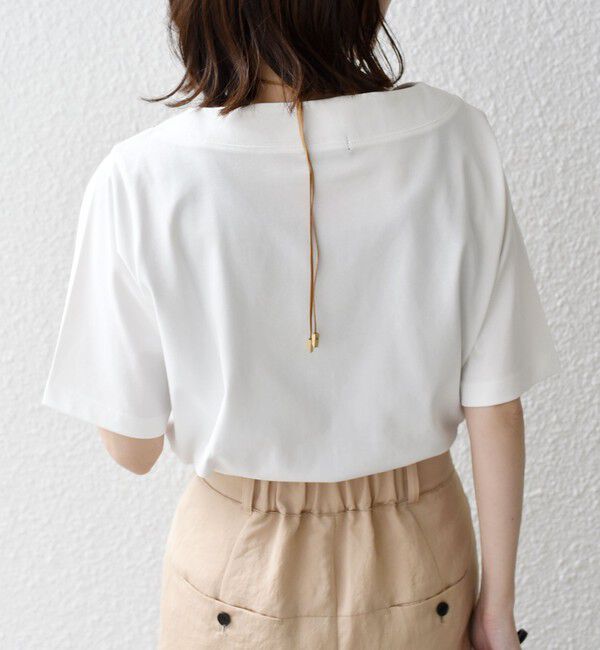 SHIPS for women「【WEB限定】〈ネックが選べる2サイズ展開〉オーガニックコットン バリエーションネック TEE」|Tシャツ・カットソー|