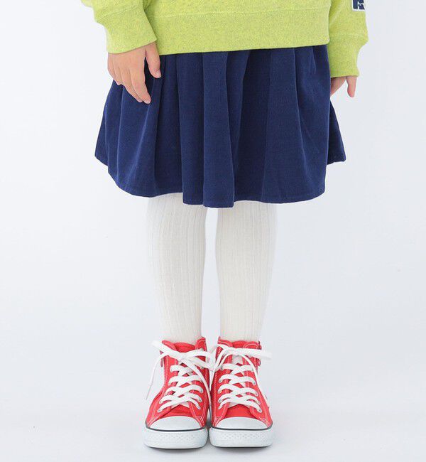 SHIPS KIDS「SHIPS KIDS:100～130cm / コーデュロイ スカート」|フレア|ブルー