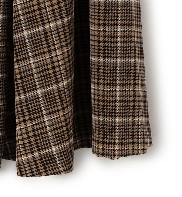 SHIPS Colors 「SHIPS Colors:〈洗濯機可能〉チェック プリント アシンメトリー フレア スカート」|フレア|