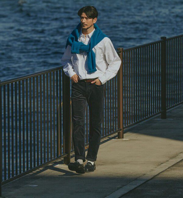 SHIPS「SHIPS: KAKEGAWA コーデュロイ 5ポケット スリム パンツ」|チノ|