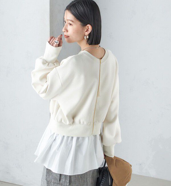 SHIPS for women「* 〈手洗い可能〉3WAY ペプラム ジップ ブルゾン 24SS ◇」|ブルゾン・スタジャン|