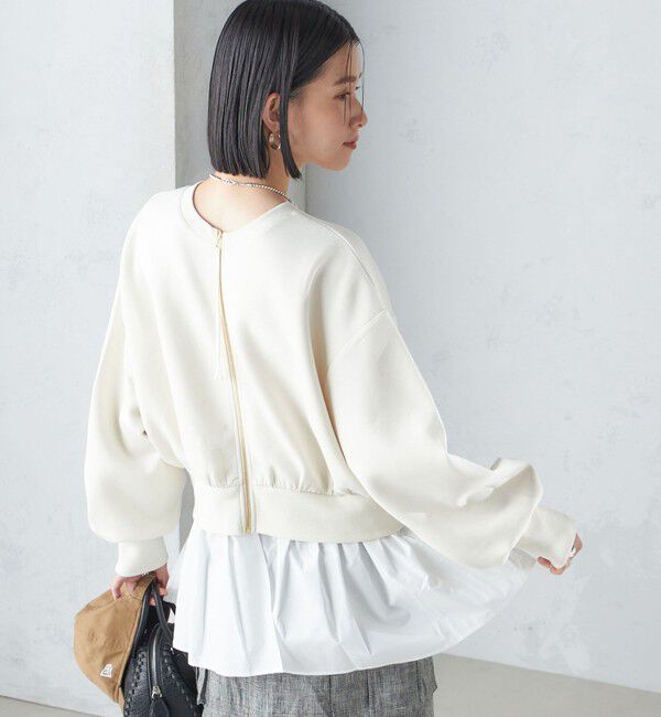 SHIPS for women「* 〈手洗い可能〉3WAY ペプラム ジップ ブルゾン 24SS ◇」|ブルゾン・スタジャン|