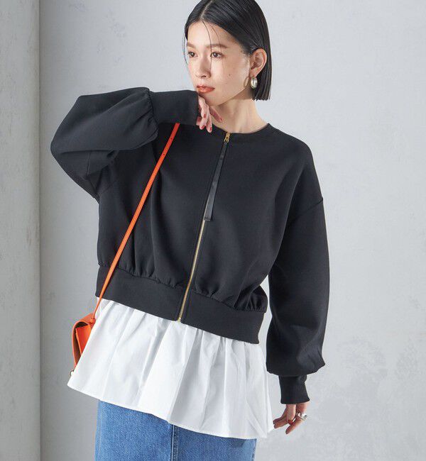 SHIPS for women「* 〈手洗い可能〉3WAY ペプラム ジップ ブルゾン 24SS ◇」|ブルゾン・スタジャン|