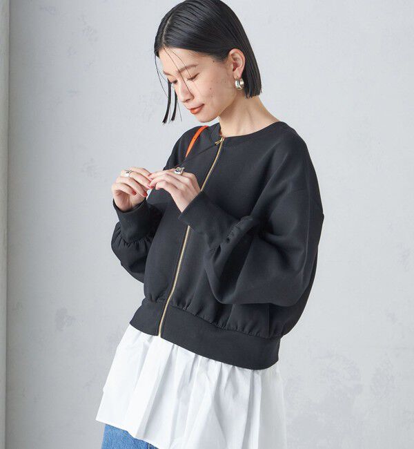 SHIPS for women「* 〈手洗い可能〉3WAY ペプラム ジップ ブルゾン 24SS ◇」|ブルゾン・スタジャン|