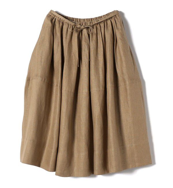 SHIPS for women「【SHIPS別注】Nell:麻 ドビー ボリューム スカート」|スカート|キャメル
