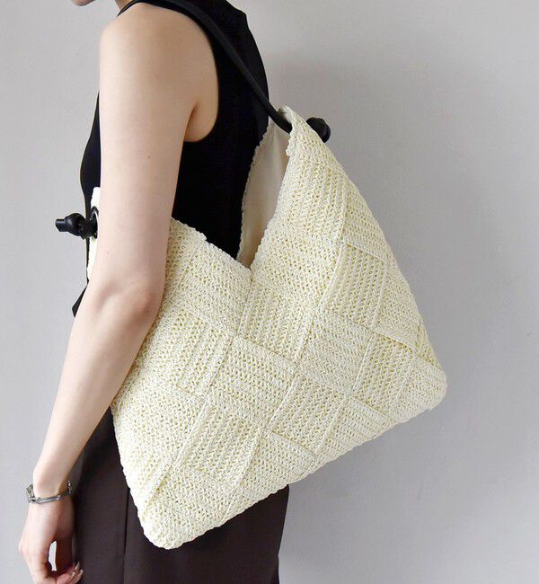 quaranciel「quaranciel: ワンハンドル Vカット メッシュ バッグ（A4対応）」|トートバッグ|