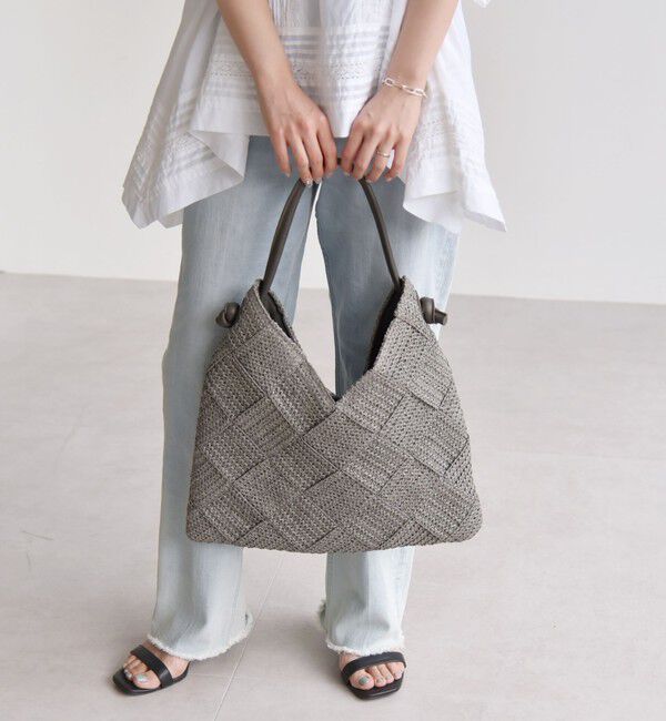 quaranciel「quaranciel: ワンハンドル Vカット メッシュ バッグ（A4対応）」|トートバッグ|