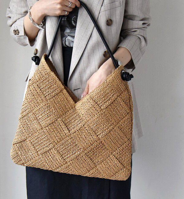 quaranciel「quaranciel: ワンハンドル Vカット メッシュ バッグ（A4対応）」|トートバッグ|