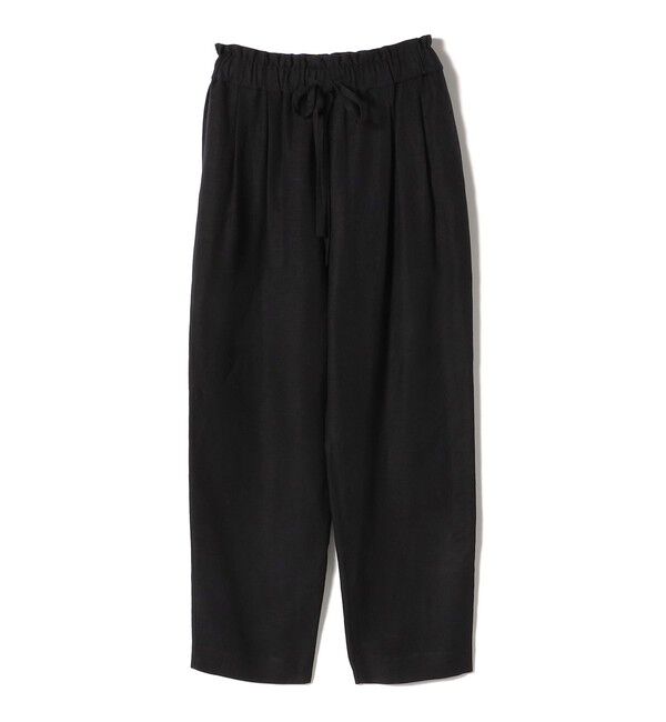 SHIPS for women「SHIPS Primary Navy Label:麻 レーヨン イージー パンツ」|その他|ブラック