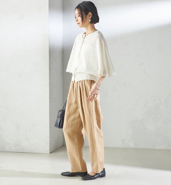 SHIPS for women「SHIPS Primary Navy Label:麻 レーヨン イージー パンツ」|その他|