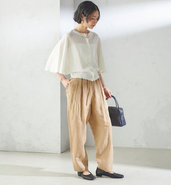 SHIPS for women「SHIPS Primary Navy Label:麻 レーヨン イージー パンツ」|その他|