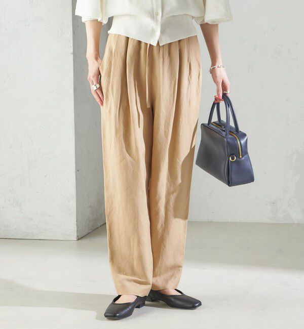 SHIPS for women「SHIPS Primary Navy Label:麻 レーヨン イージー パンツ」|その他|