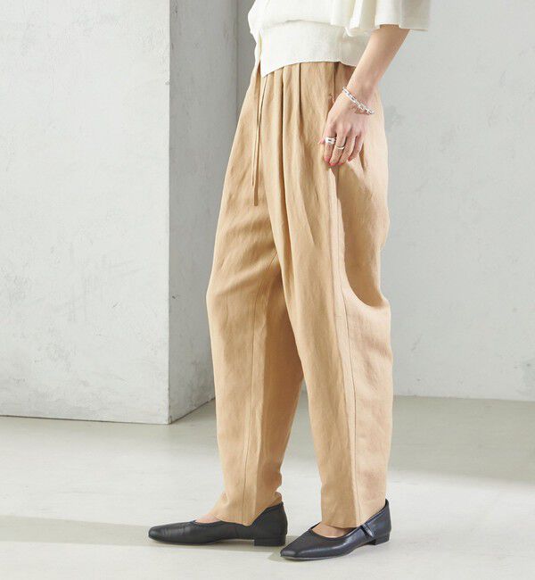 SHIPS for women「SHIPS Primary Navy Label:麻 レーヨン イージー パンツ」|その他|