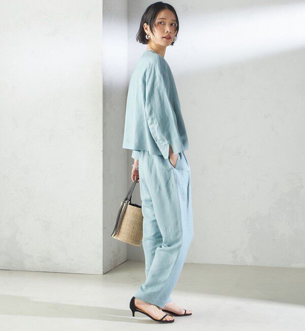 SHIPS for women「SHIPS Primary Navy Label:麻 レーヨン イージー パンツ」|その他|