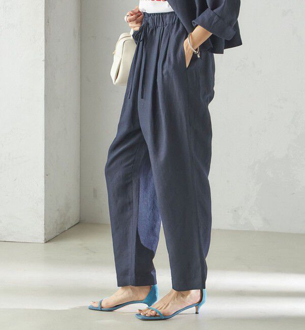 SHIPS for women「SHIPS Primary Navy Label:麻 レーヨン イージー パンツ」|その他|