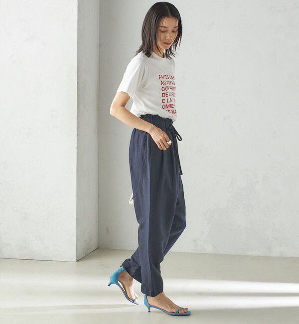 SHIPS for women「SHIPS Primary Navy Label:麻 レーヨン イージー パンツ」|その他|