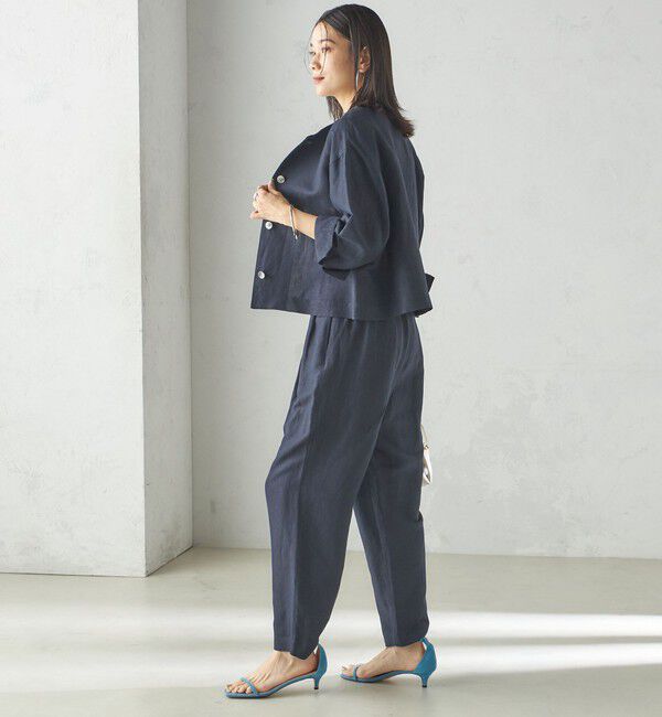 SHIPS for women「SHIPS Primary Navy Label:麻 レーヨン イージー パンツ」|その他|