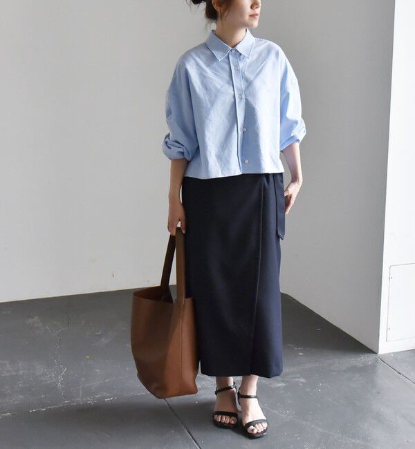 quaranciel「quaranciel:〈手洗い可能〉ツイル バックル ベルト ラップ スカート」|スカート|