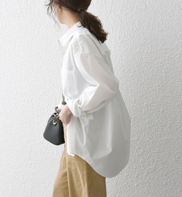 SHIPS any「《一部追加予約》SHIPS any:〈洗濯機可能〉REPREVE レギュラーカラー ルーズ ポケット シャツ」|シャツ・ブラウス|