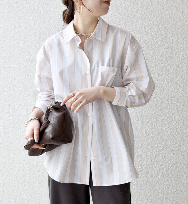 SHIPS any「《一部追加予約》SHIPS any:〈洗濯機可能〉REPREVE レギュラーカラー ルーズ ポケット シャツ」|シャツ・ブラウス|