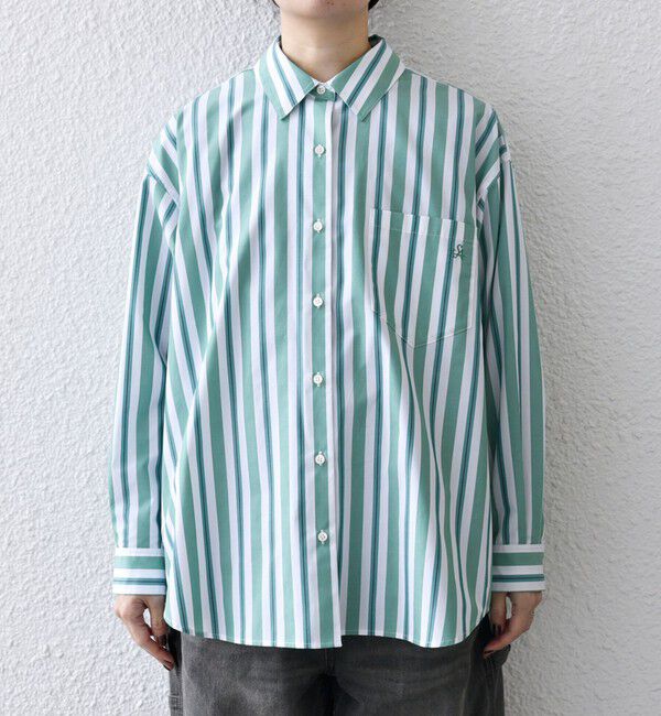 SHIPS any「《一部追加予約》SHIPS any:〈洗濯機可能〉REPREVE レギュラーカラー ルーズ ポケット シャツ」|シャツ・ブラウス|