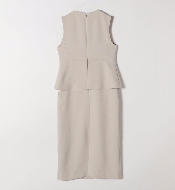 SHIPS any「SHIPS any:〈洗濯機可能〉ダブルクロス Vネック ペプラム ワンピース［NAVY BLUE］」|ワンピース|