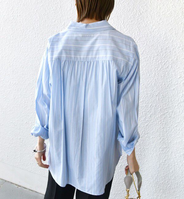 SHIPS for women「【WEB限定】〈洗濯機可能〉アシンメトリー ストライプ シャツ」|シャツ・ブラウス|