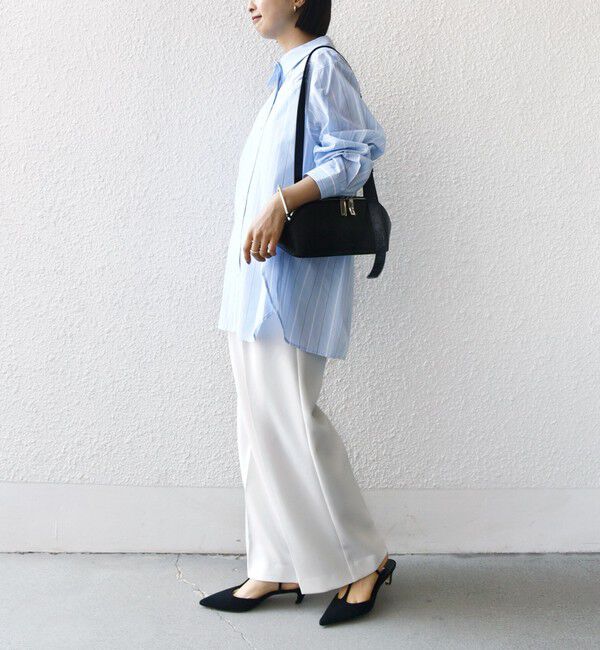 SHIPS for women「【WEB限定】〈洗濯機可能〉アシンメトリー ストライプ シャツ」|シャツ・ブラウス|